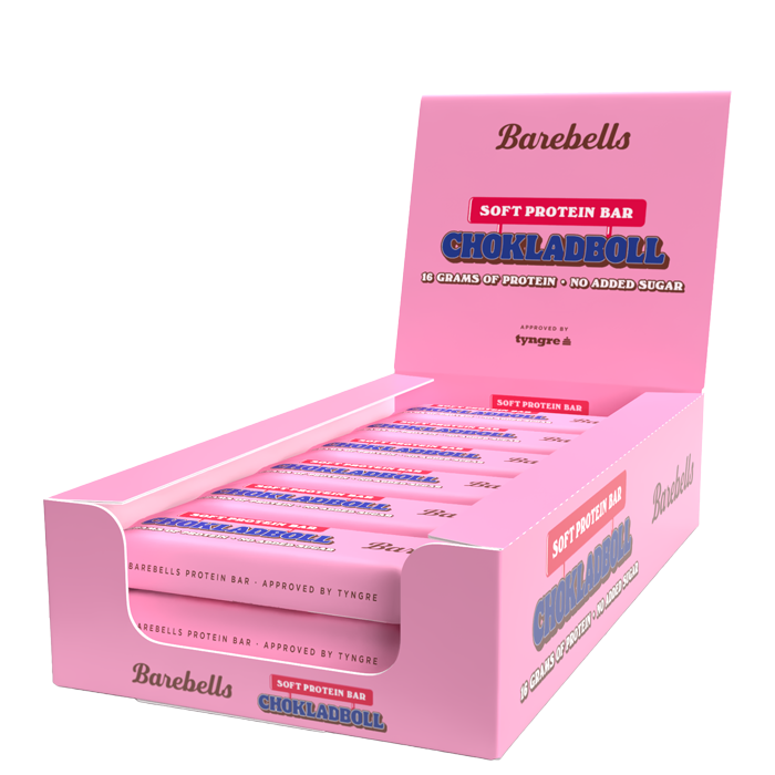 12 x Barebells Soft Protein Bar 55 g Chocolate Ball