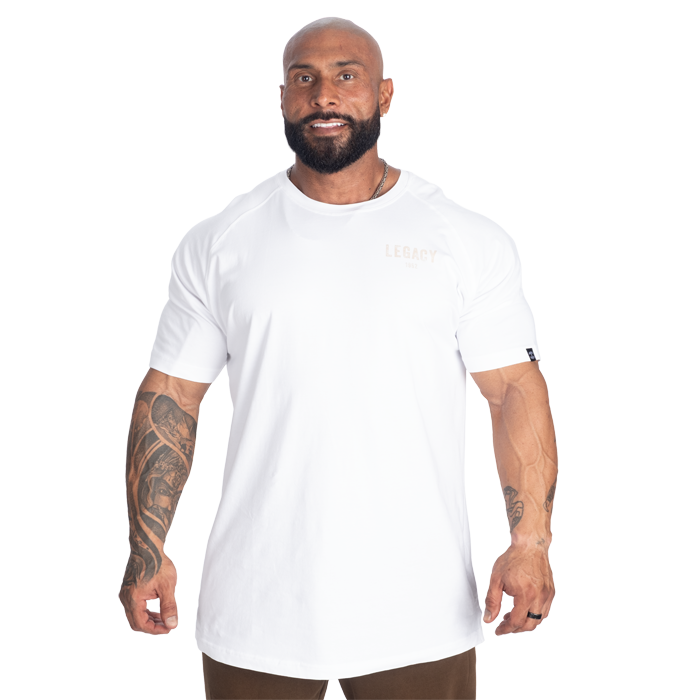 1982 Raglan T‑Skjorte Hvit Beige