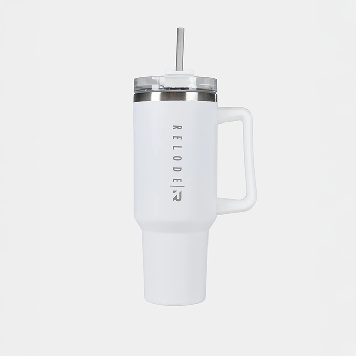 Clean Tumbler Vannflaske Rustfritt St&aring;l 1200 ml Hvit