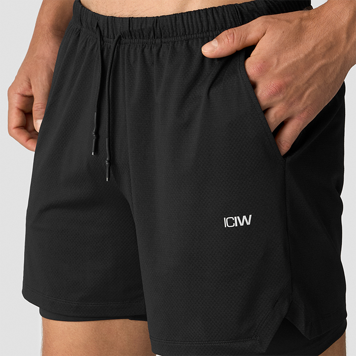 Stride 2-i-1 Shorts Svart