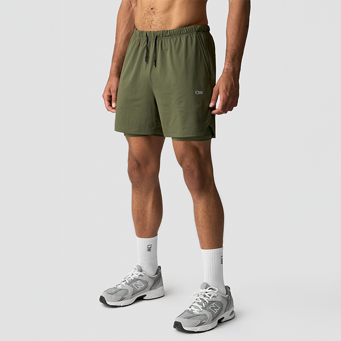 Stride 2-i-1 Shorts Gr&oslash;nn