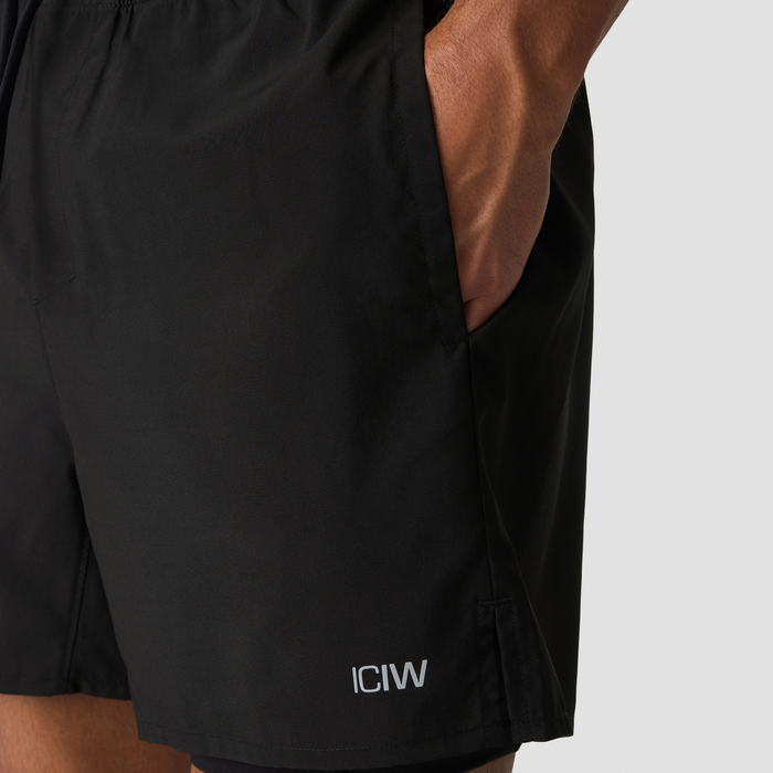 Workout 2-i-1 Shorts 5 Tommer Svart