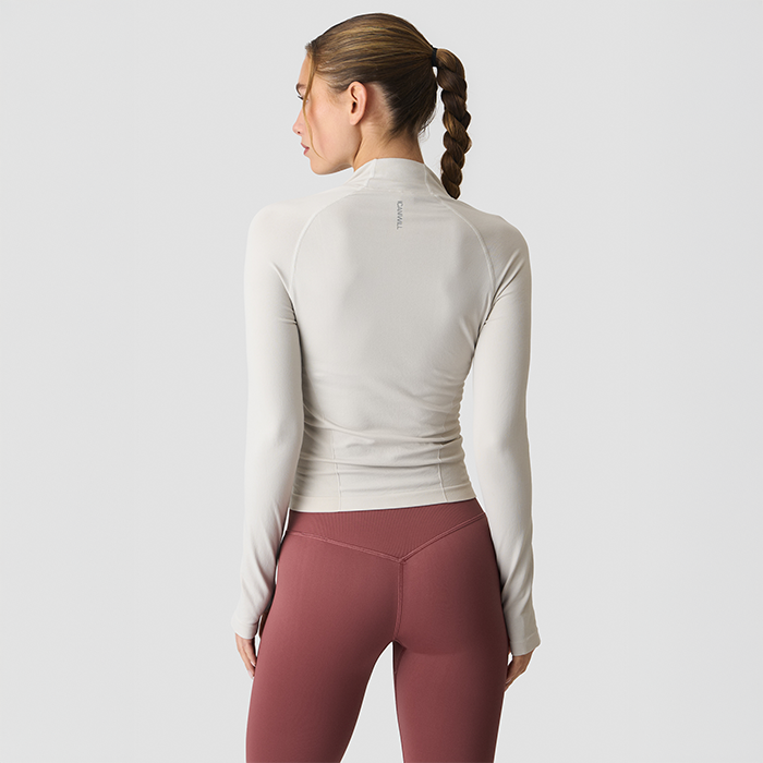 Define Halv-Zip Genser Beige
