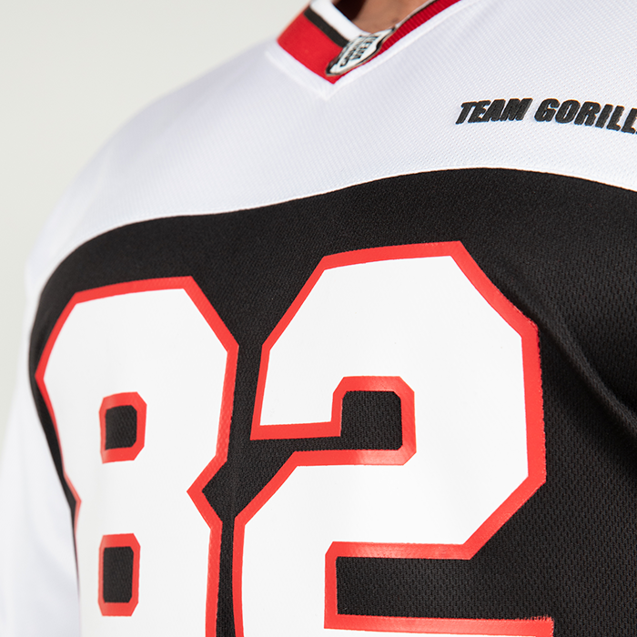 Trenton Football Jersey, Black/White