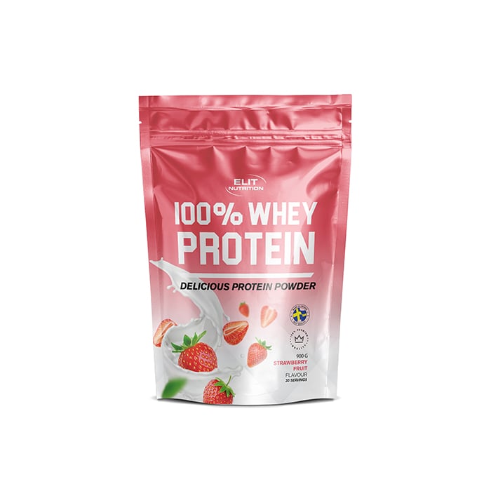 ELITE 100% Myseprotein 900 g strawberry