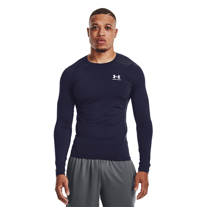 UA HG Armour Comp LS, Midnight Navy