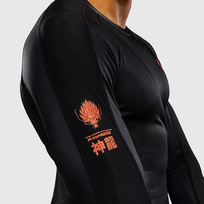 Venum Thunder Dragon Langermet Rashguard Svart Gr&aring; Kobber