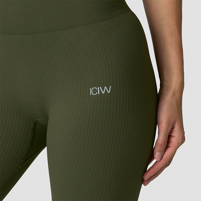 Ribbed Define Seamless Tights Gr&oslash;nn