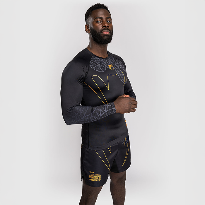 Serpenti Rashguard Lang Erme Svart S&oslash;lv Gull