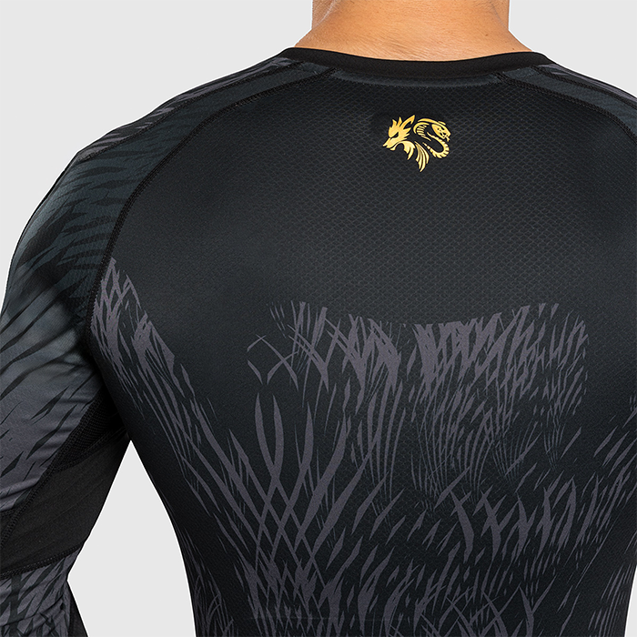 Venum X Chimaev Wild Borz Rashguard Langermet Svart Gr&aring;