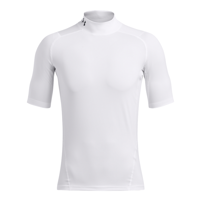 UA HG Armour Comp Mock SS White