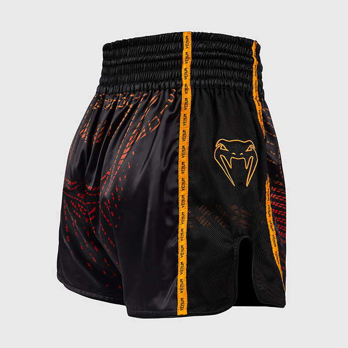 Venum Quetzal Fury Muay Thai Shorts Svart R&oslash;d Oransje