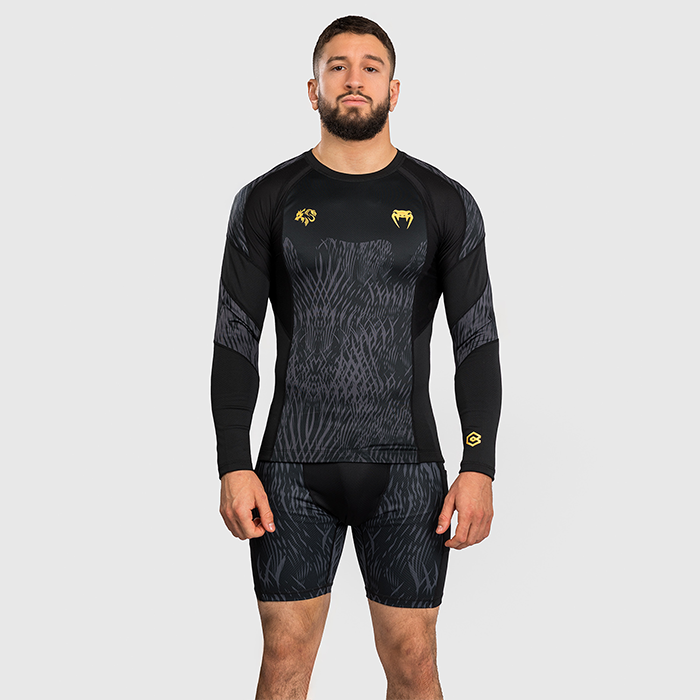Venum X Chimaev Wild Borz Rashguard Langermet Svart Gr&aring;
