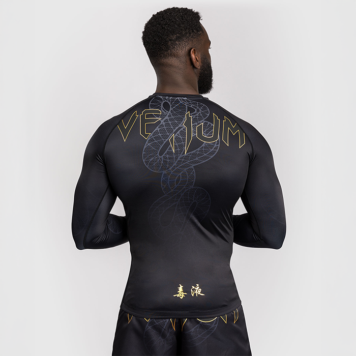Serpenti Rashguard Lang Erme Svart S&oslash;lv Gull