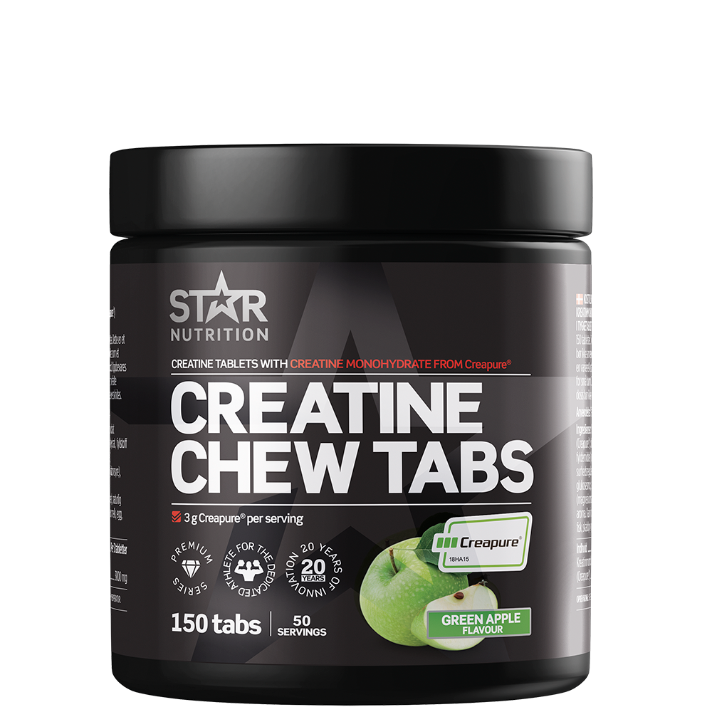 Creatine Chew Tabs, 150 tabs green_apple
