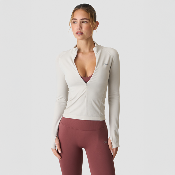 Define Halv-Zip Genser Beige
