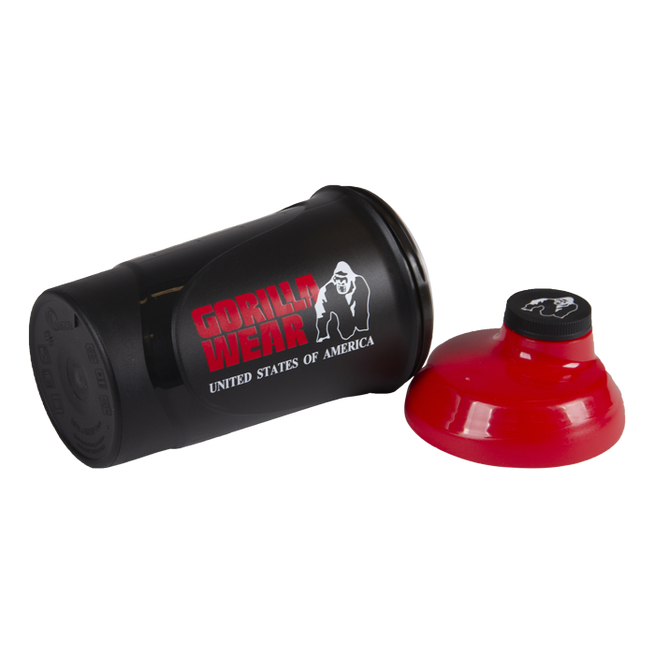 Gorilla Wear Wave Shaker Svart/R&oslash;d 600 ml