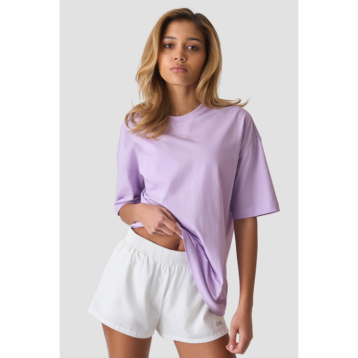Everyday Oversized Bomulls T skjorte Print Lilla