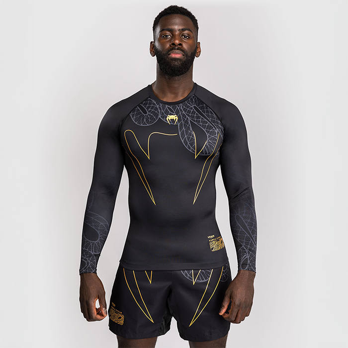 Serpenti Rashguard Lang Erme Svart S&oslash;lv Gull