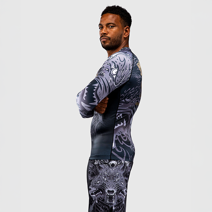 Venum Wolf Atak Rashguard Langermet Svart Gr&aring;