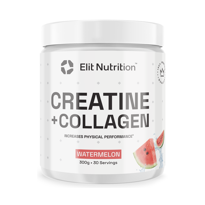 Creatine + Collagen Peptider Kreatin Vannmelon 300 g