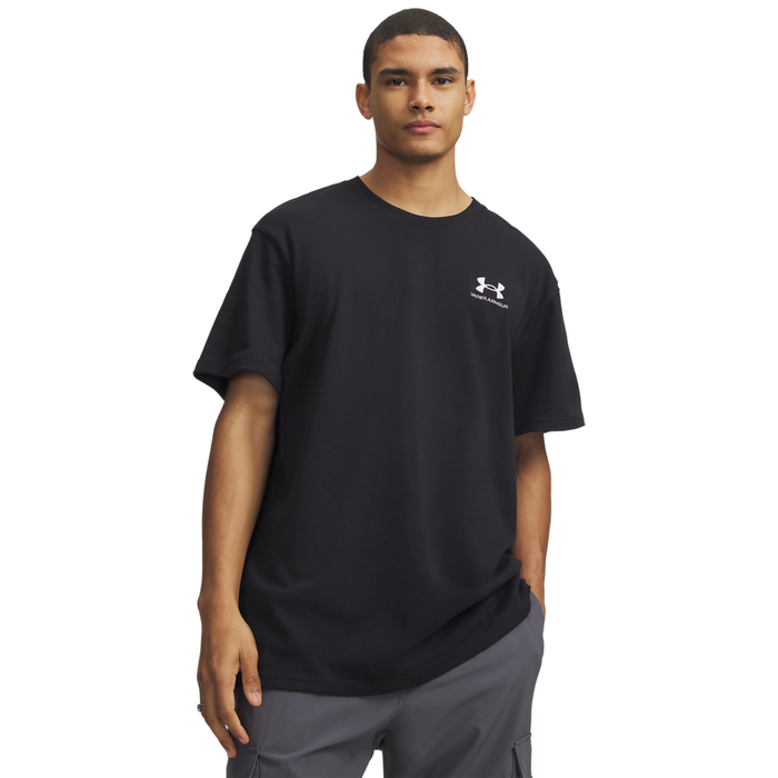 UA M Logo EMB Heavyweight SS Black