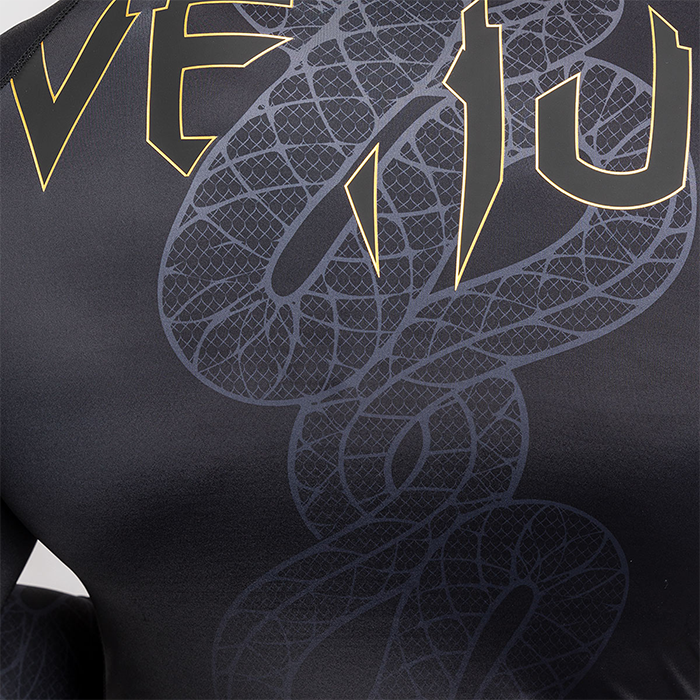 Serpenti Rashguard Lang Erme Svart S&oslash;lv Gull