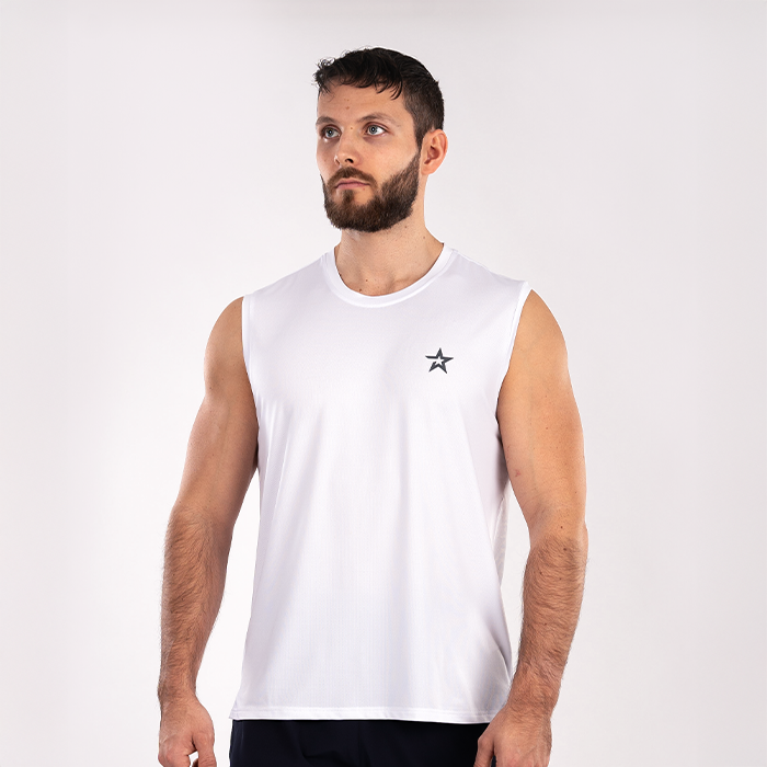 Mesh-topp Hvit