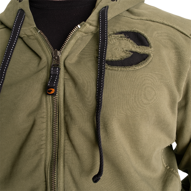 Pro Gym Hoodie Acid Wash Gr&oslash;nn