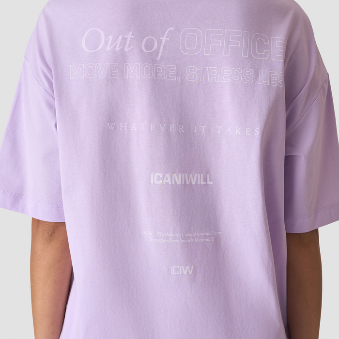 Everyday Oversized Bomulls T skjorte Print Lilla