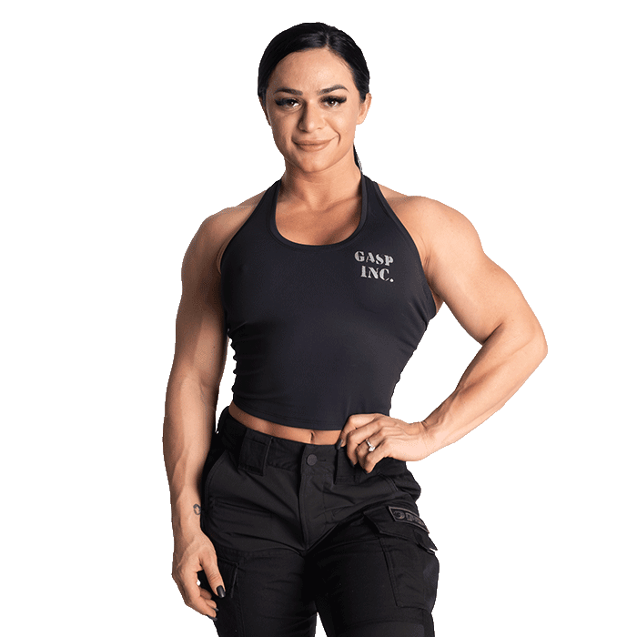 Hardcore Crop T-Back, Black 