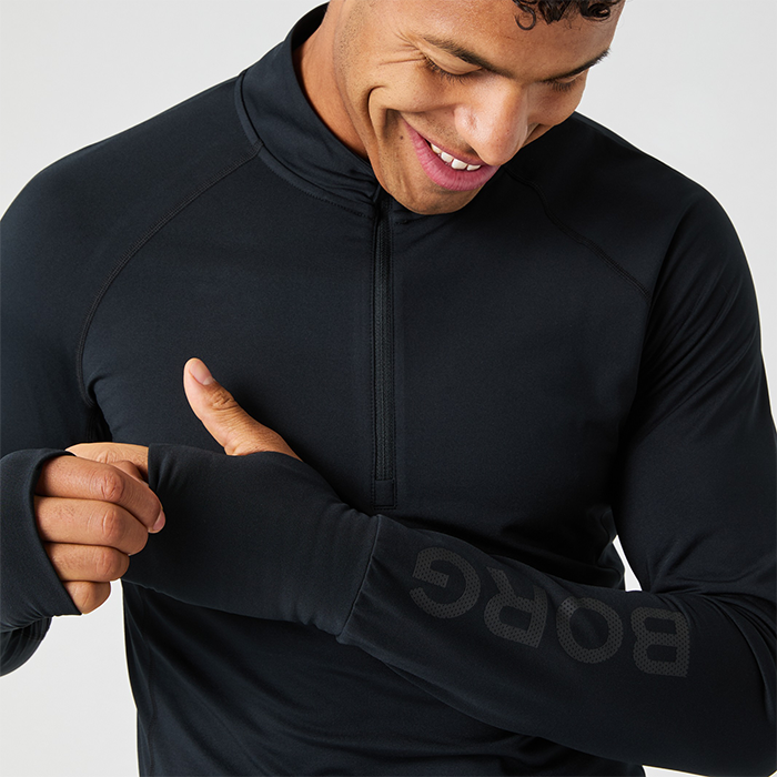 Midlayer Half‑Zip Svart