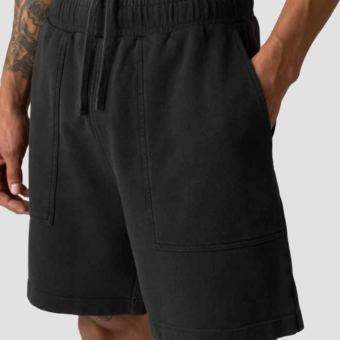 Grit Stonewashed Sweatshorts, Stonewashed Black