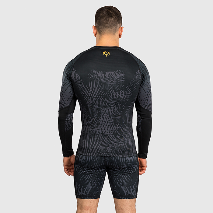 Venum X Chimaev Wild Borz Rashguard Langermet Svart Gr&aring;
