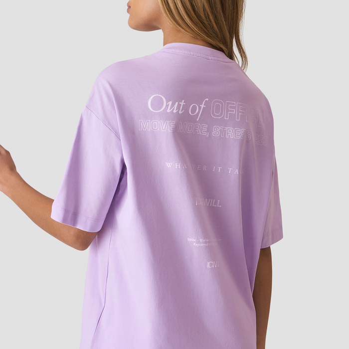 Everyday Oversized Bomulls T skjorte Print Lilla
