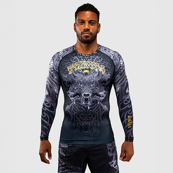 Venum Wolf Atak Rashguard Langermet Svart Gr&aring;