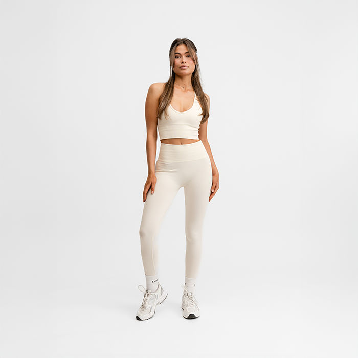 Seamless Scrunch Tights Hvit