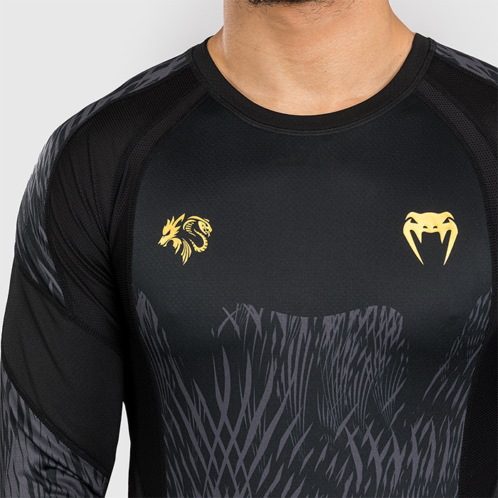 Venum X Chimaev Wild Borz Rashguard Langermet Svart Gr&aring;