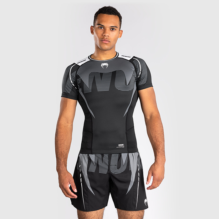 Venum Adrenaline Rashguard Kortermet Svart Gr&aring;