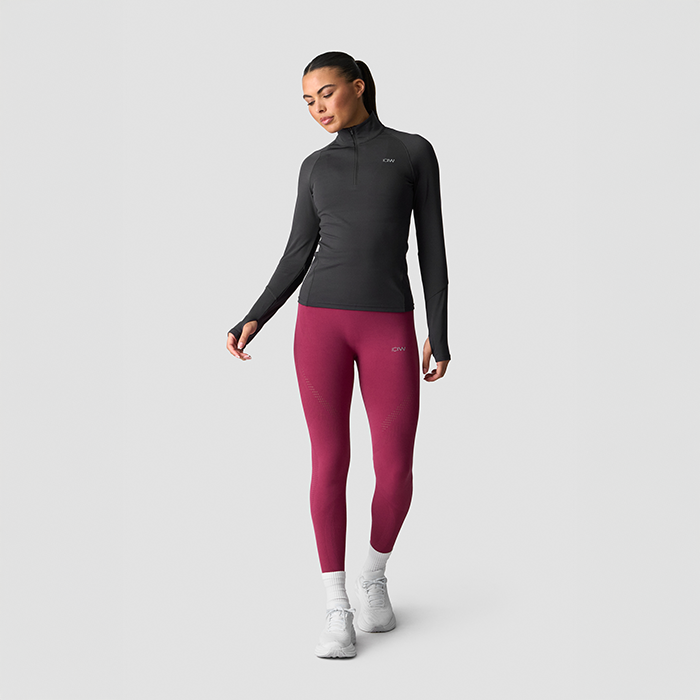 Everyday Langermet 1/4 Zip Genser M&oslash;rk Gr&aring;