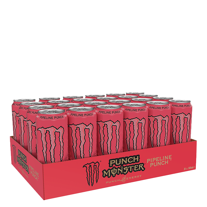 24 x Monster Energy, 50 cl, Punch 2 kr pant Pipeline Punch