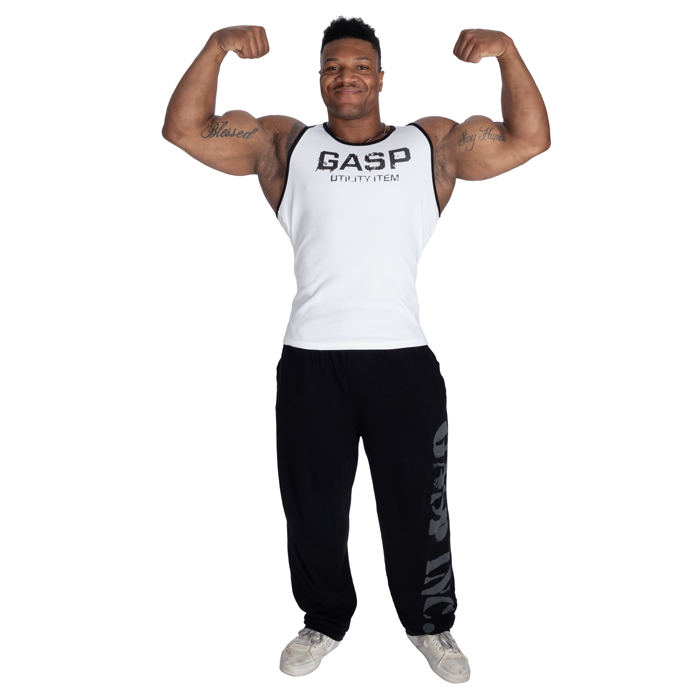 Ribbed T-Back Singlet Hvit