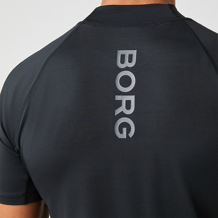 Mock Neck T‑skjorte Svart