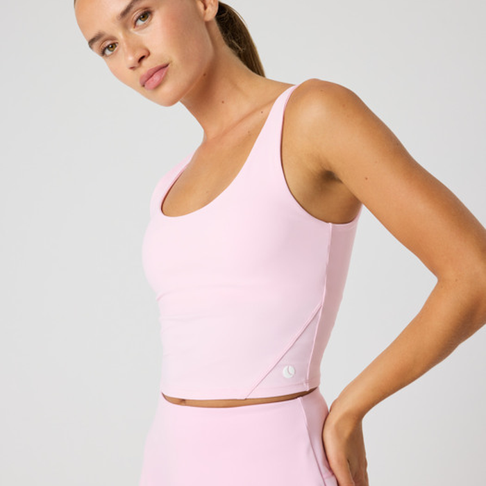 Ace 2‑i‑1 Croppet Treningssinglet Rosa