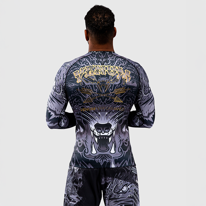Venum Wolf Atak Rashguard Langermet Svart Gr&aring;